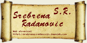 Srebrena Radanović vizit kartica
